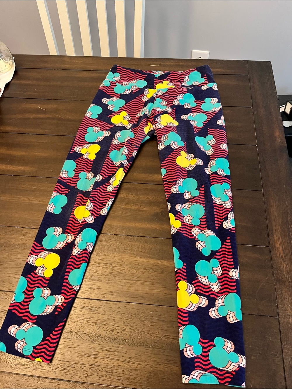 Women’s Disney mickey Leggings with Teal and Yellow Accents